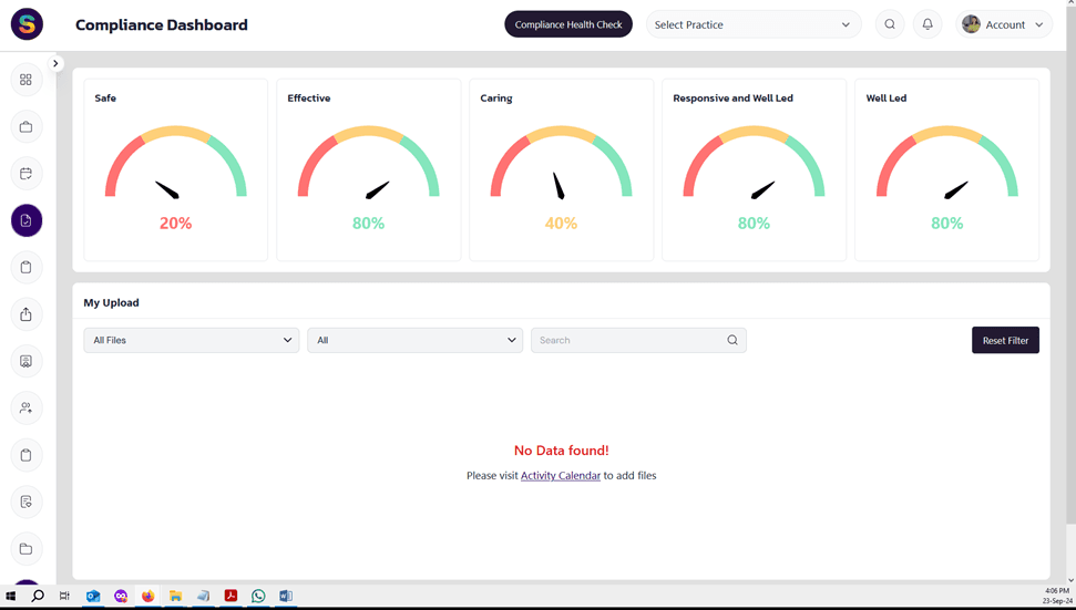 Compliance Health Check Dashboard